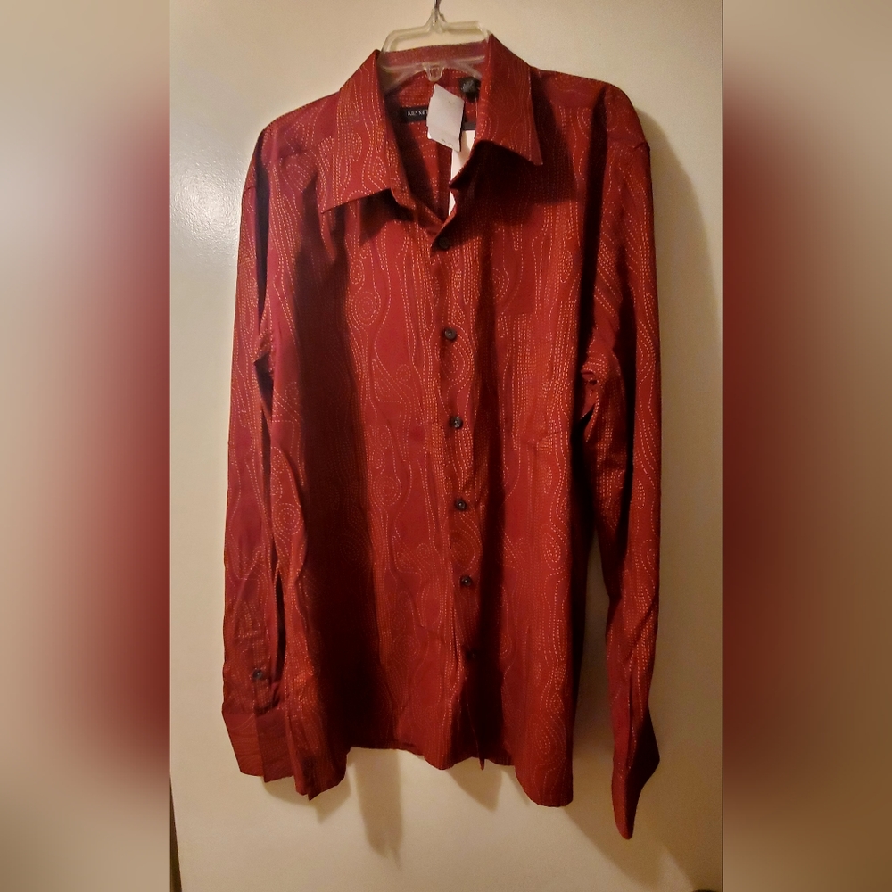 Kenneth Cole Long Sleeve Shirt Men Size Large